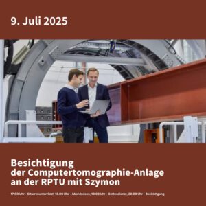 Gemeinsam einen riesigen Computertomographen an der RPTU besichtigen mit Szymon!