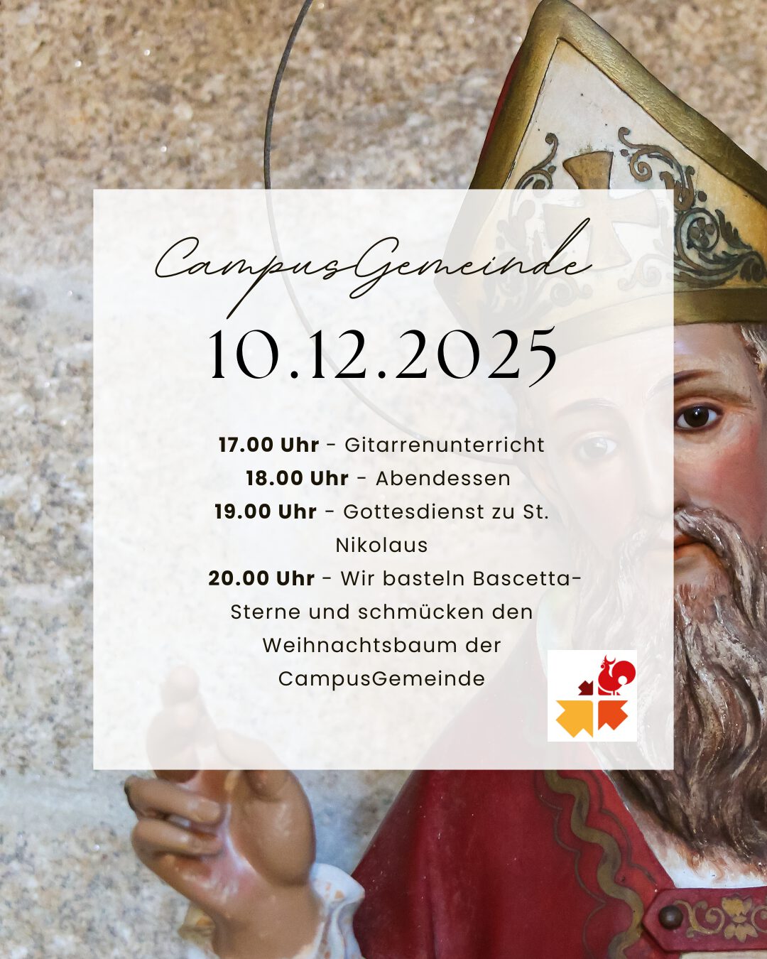 Nikolaus-Gottesdienst und adventliches Basteln