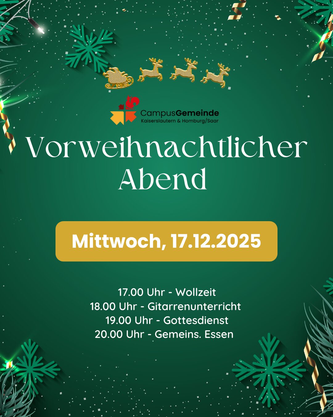 Vorweihnachtlicher (Feier-)Abend