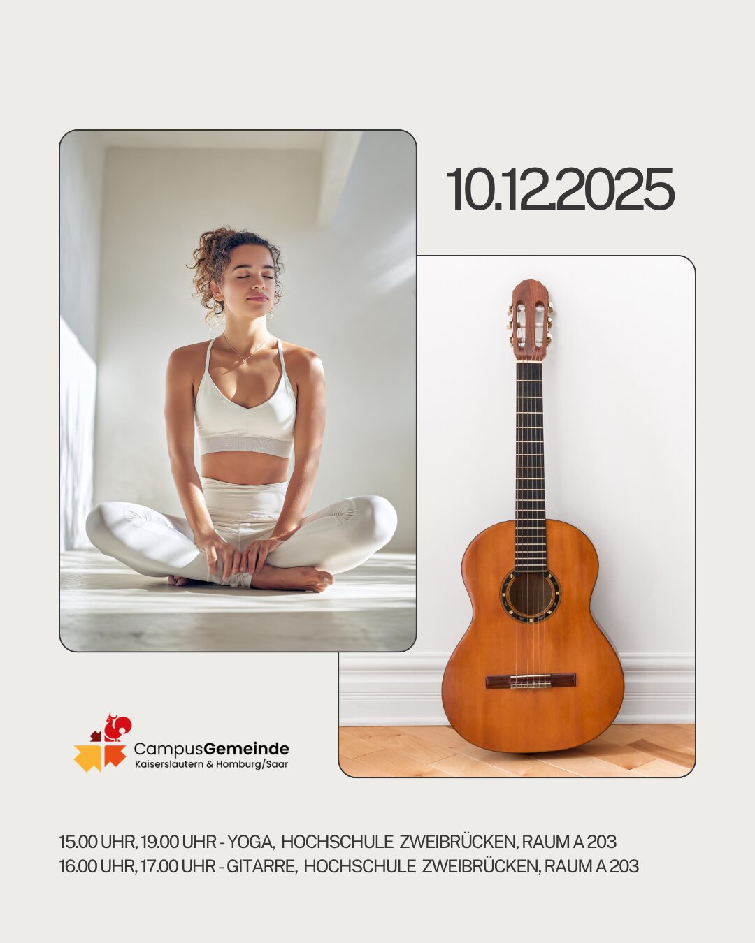 Yoga & Gitarrenkurs / Hochschule Zweibrücken