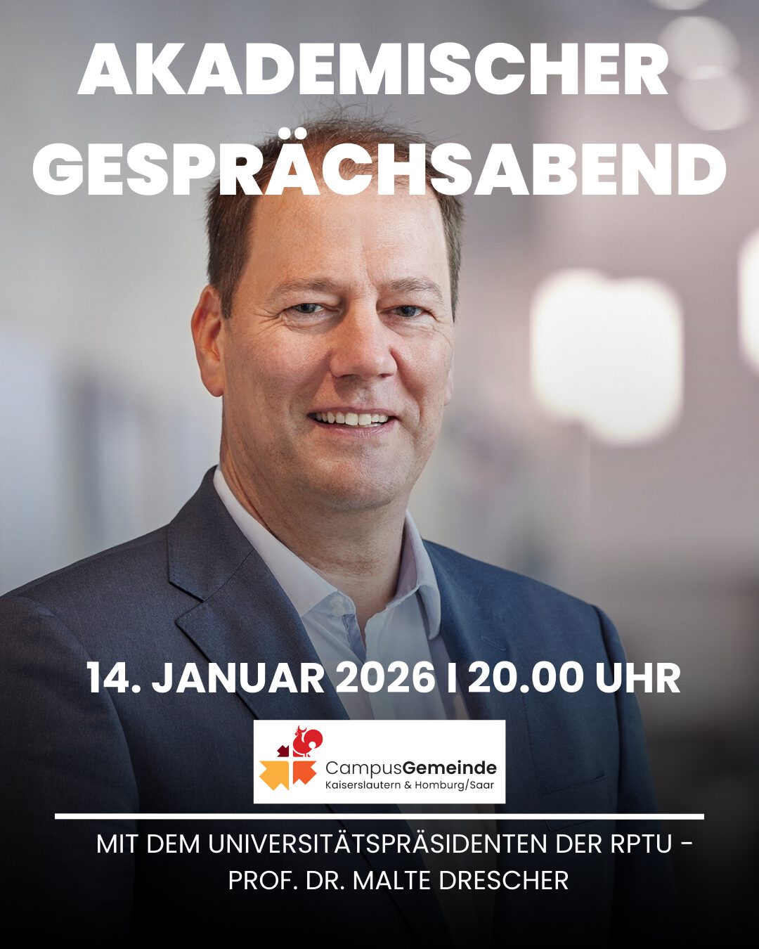 Akademischer Gesprächsabend mit dem Universitätspräsidenten der RPTU Prof. Dr. Drescher, Präsident der RPTU