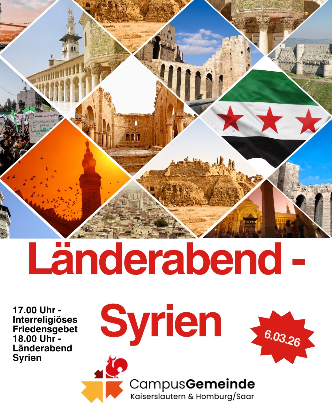 Länderabend Syrien& Interreligiöses Friedensgebet