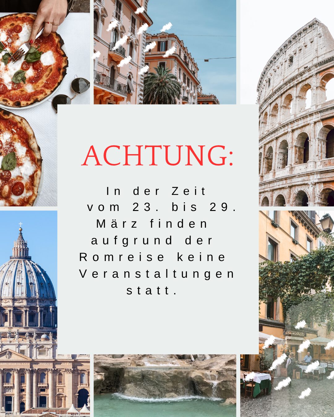 Romreise-keine Veranstaltungen