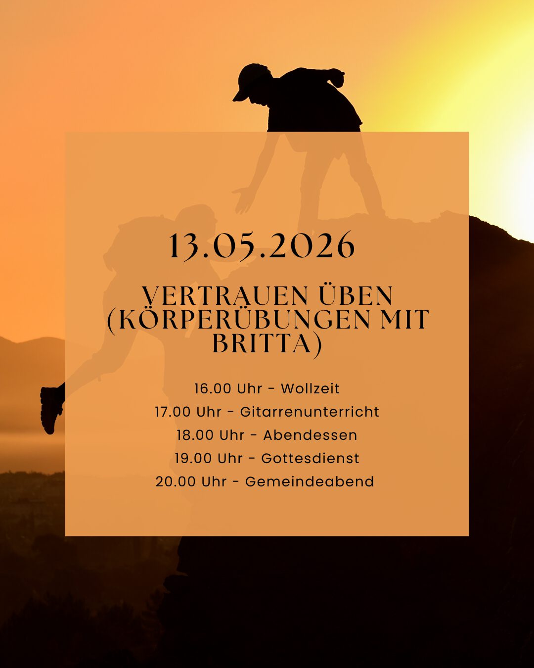 Vertrauen üben - Körperübungen mit Britta