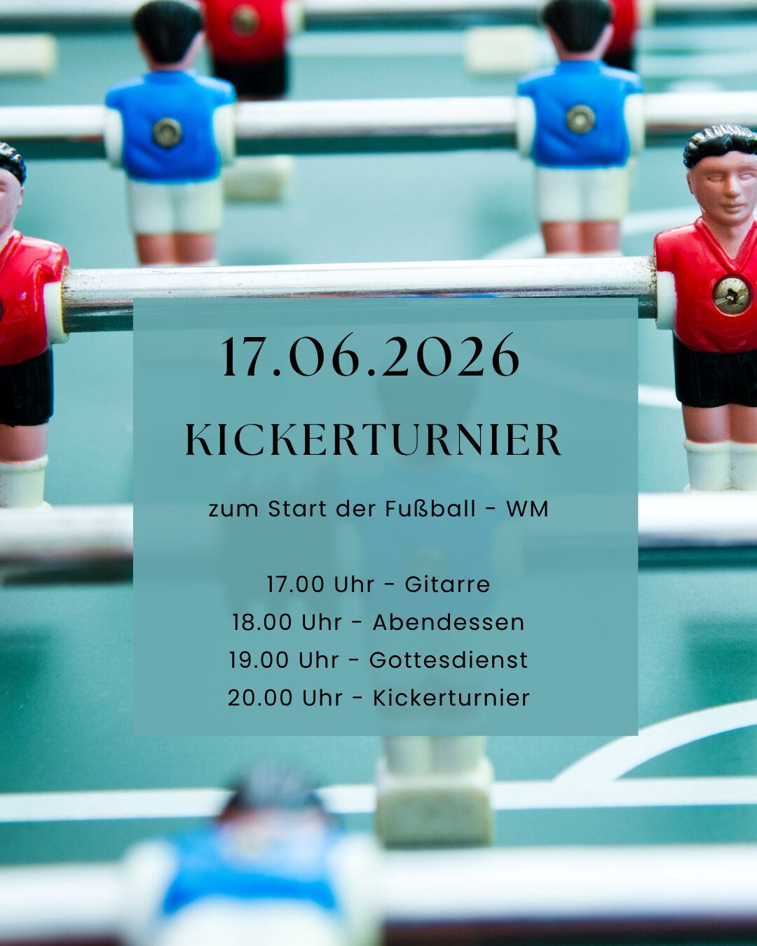 Kickerturnier zum Start der Fußball-WM