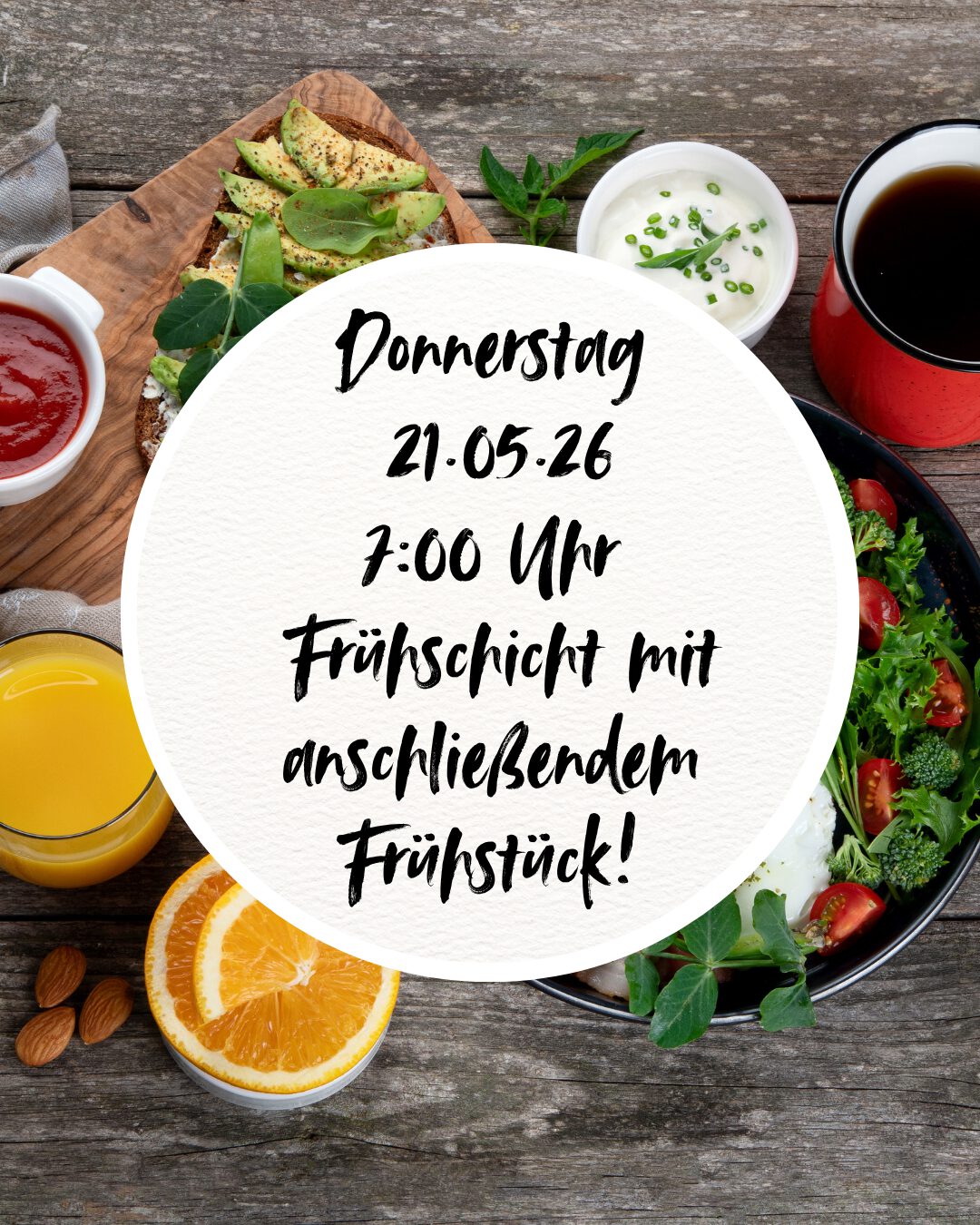 Frühschicht mit anschließendem Frühstück