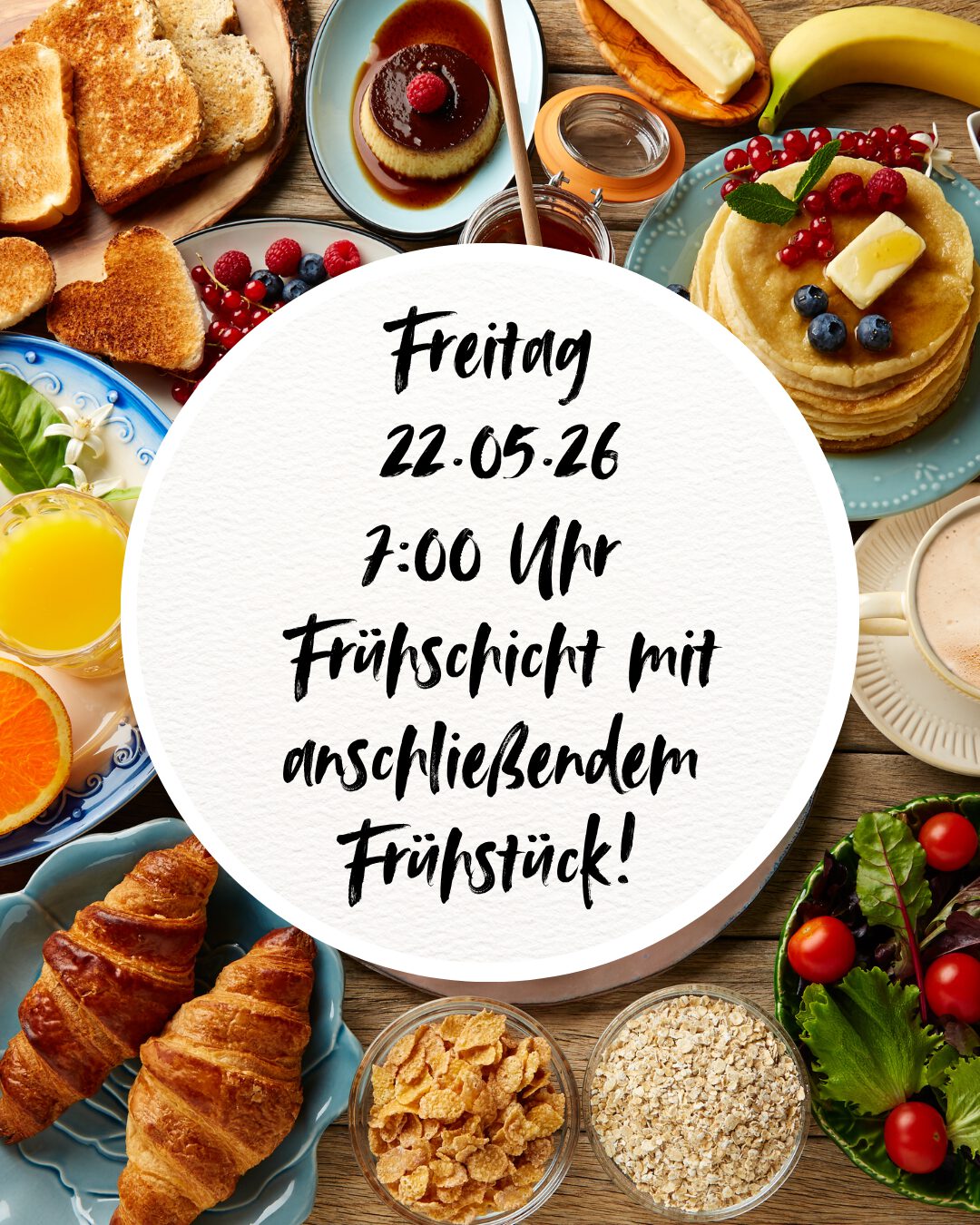 Frühschicht mit anschließendem Frühstück