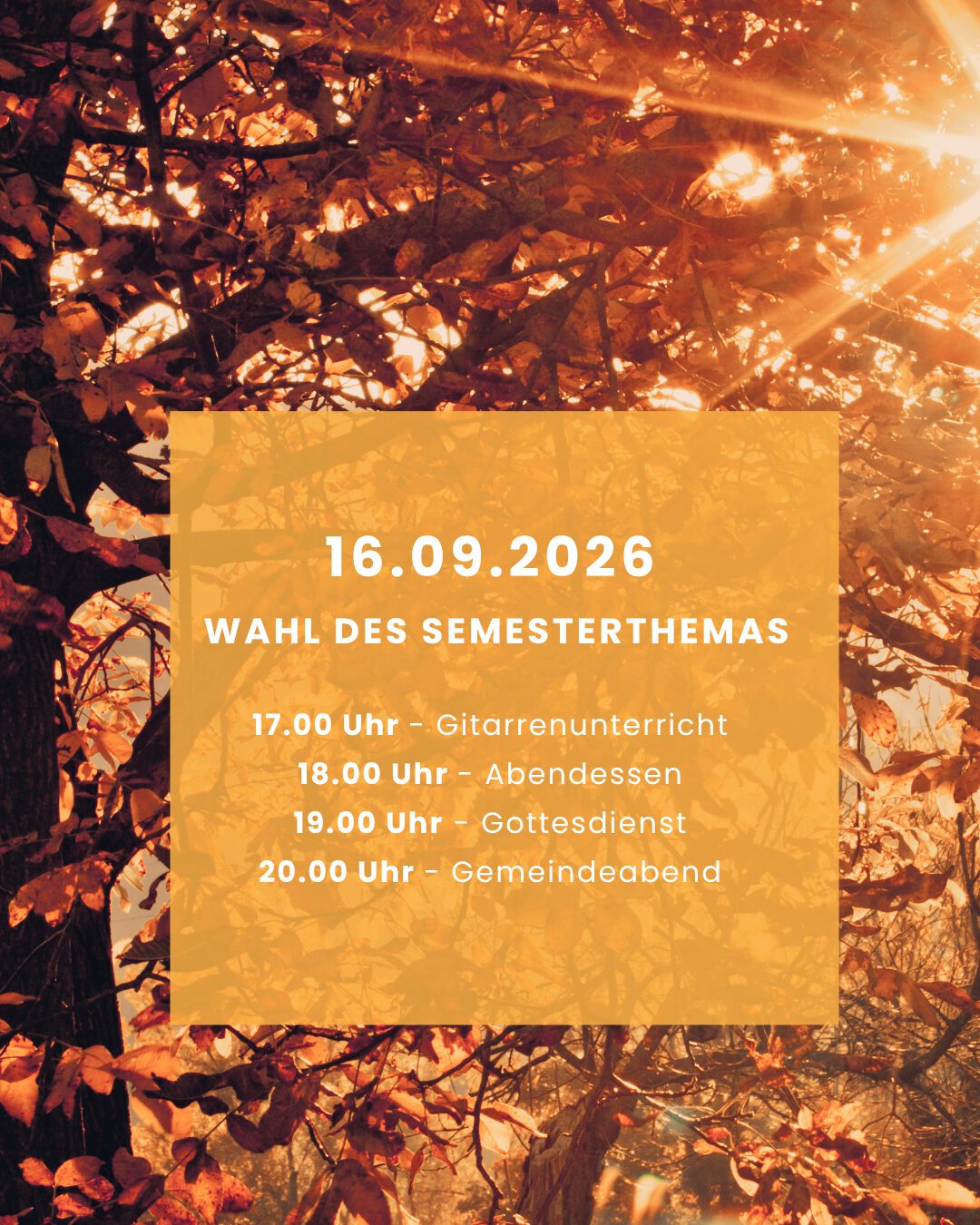 Wahl des Semesterthemas